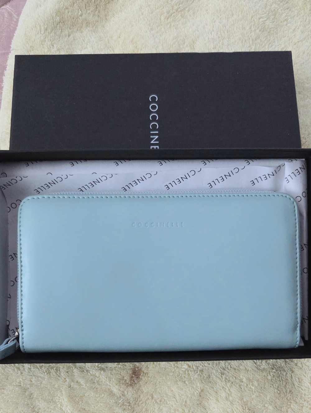 Coccinelle Blue Leather Wallet - New In Box